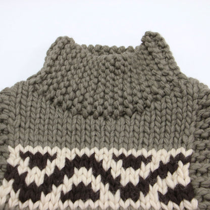 21秋冬 ハイネック カウチンニット ベスト / COWICHAN SWEATER NECK WARMER プルオーバー フリンジ ローゲージ ウール