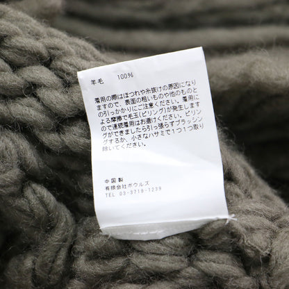 21秋冬 ハイネック カウチンニット ベスト / COWICHAN SWEATER NECK WARMER プルオーバー フリンジ ローゲージ ウール