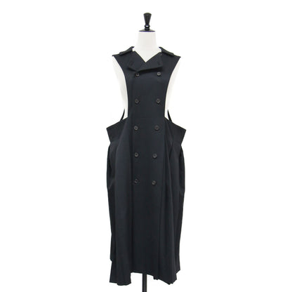 22秋冬 ノースリーブ トレンチ風 ワンピース / ドレス ロング丈 プリーツ フレア Aライン