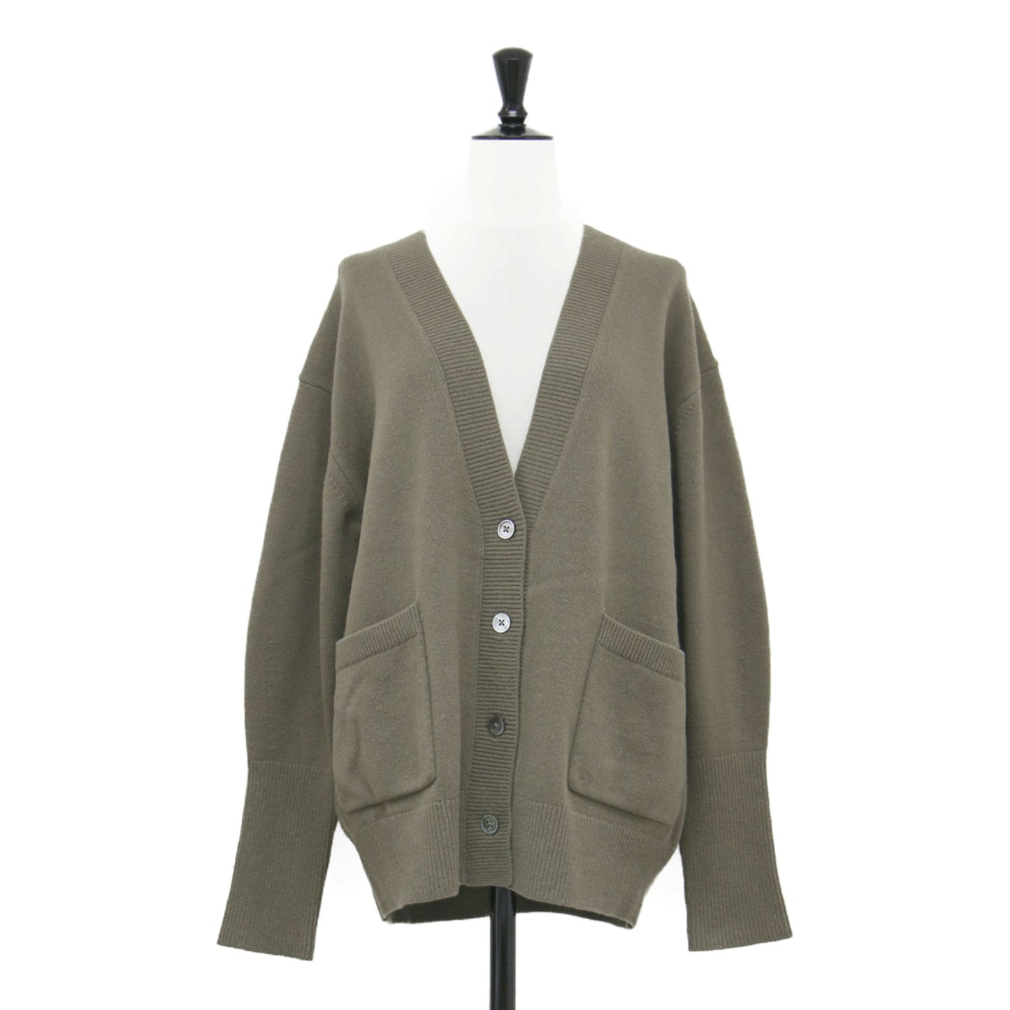 24秋冬 スーパー180 Vネック カーディガン / SUPER180 ニット 長袖 オーバーサイズ ウール