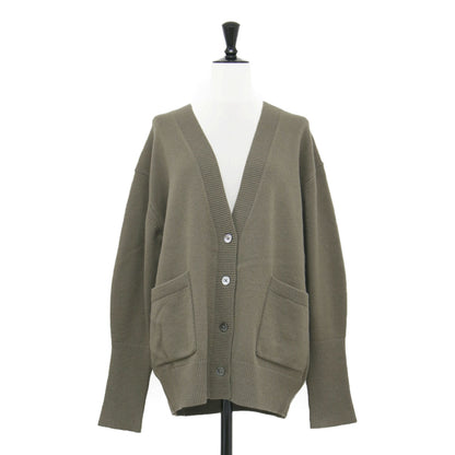 24秋冬 スーパー180 Vネック カーディガン / SUPER180 ニット 長袖 オーバーサイズ ウール