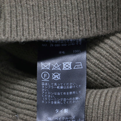 24秋冬 スーパー180 Vネック カーディガン / SUPER180 ニット 長袖 オーバーサイズ ウール