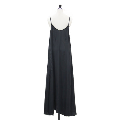 24秋冬 ヴィンテージサテン キャミ ワンピース / Vintage satin cami ドレス ロング丈 マキシ丈 Vライン フレア ドレープ