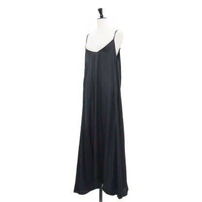 24秋冬 ヴィンテージサテン キャミ ワンピース / Vintage satin cami ドレス ロング丈 マキシ丈 Vライン フレア ドレープ