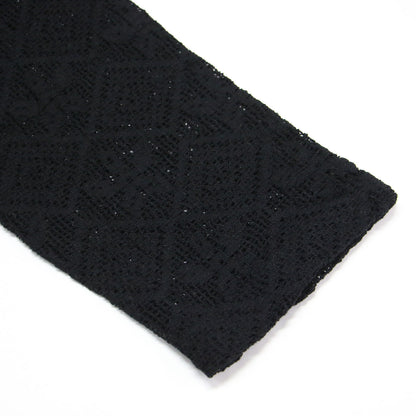 25春夏 レースシャツ カーディガン / ブラウス 長袖 クルーネック ワイド かぎ編み シアー 花柄 コットン