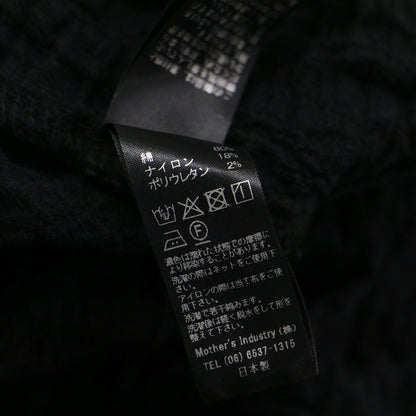 25春夏 ジャカードショートプルオーバー / カットソー ショート丈 クルーネック スリット ワイド シルエット ボックスライン