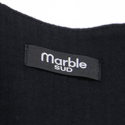 25秋冬 レースポニー ガウンワンピース / 羽織り 長袖 ロング丈 Vネック ウエスト紐 コットン ダブルガーゼ