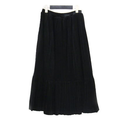 25秋冬 ベロアティアード スカート / ウエストゴム フレア ティアード プリーツ