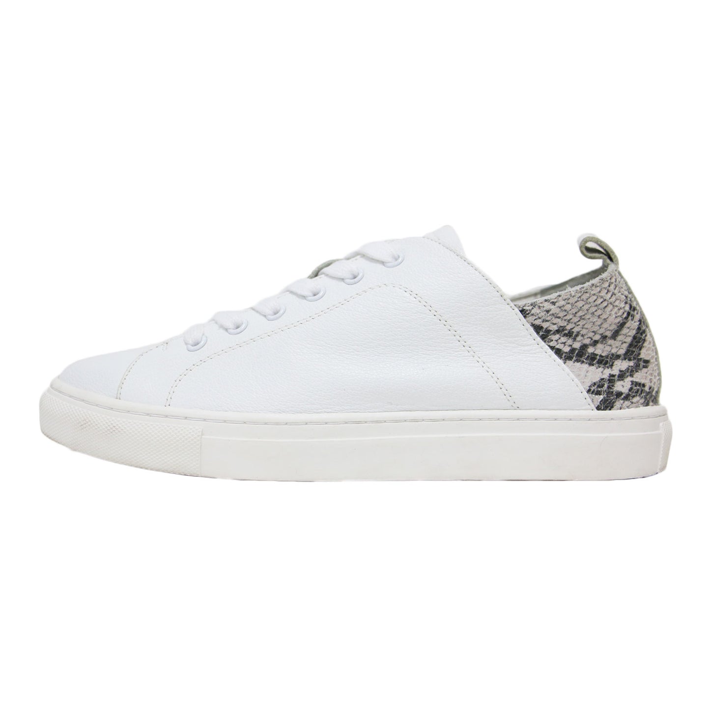 2WAY 型押し レザーシューズ / スニーカー レースアップ ローカット 刺繍