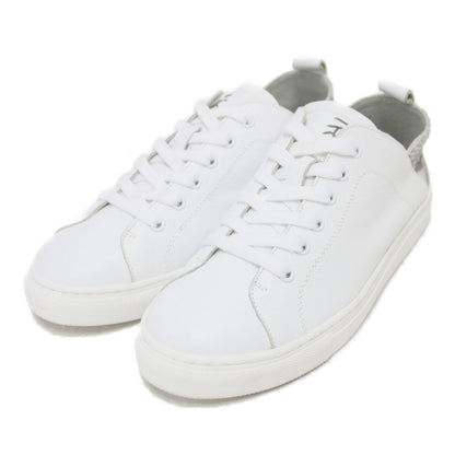 2WAY 型押し レザーシューズ / スニーカー レースアップ ローカット 刺繍