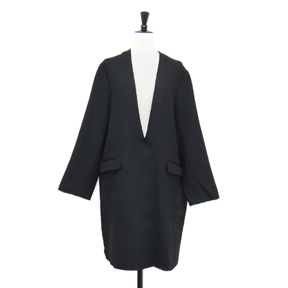 22秋冬 V/Nチュニック / ワンピース 長袖 Vネック 膝丈 カットオフ ストレート