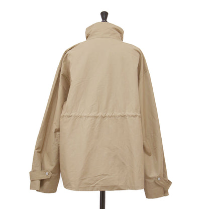マウンテンナイロンジャケット / Mountain Nylon Jacket ブルゾン スタンドカラー 長袖 ドロップショルダー ドローコード 撥水 コットン