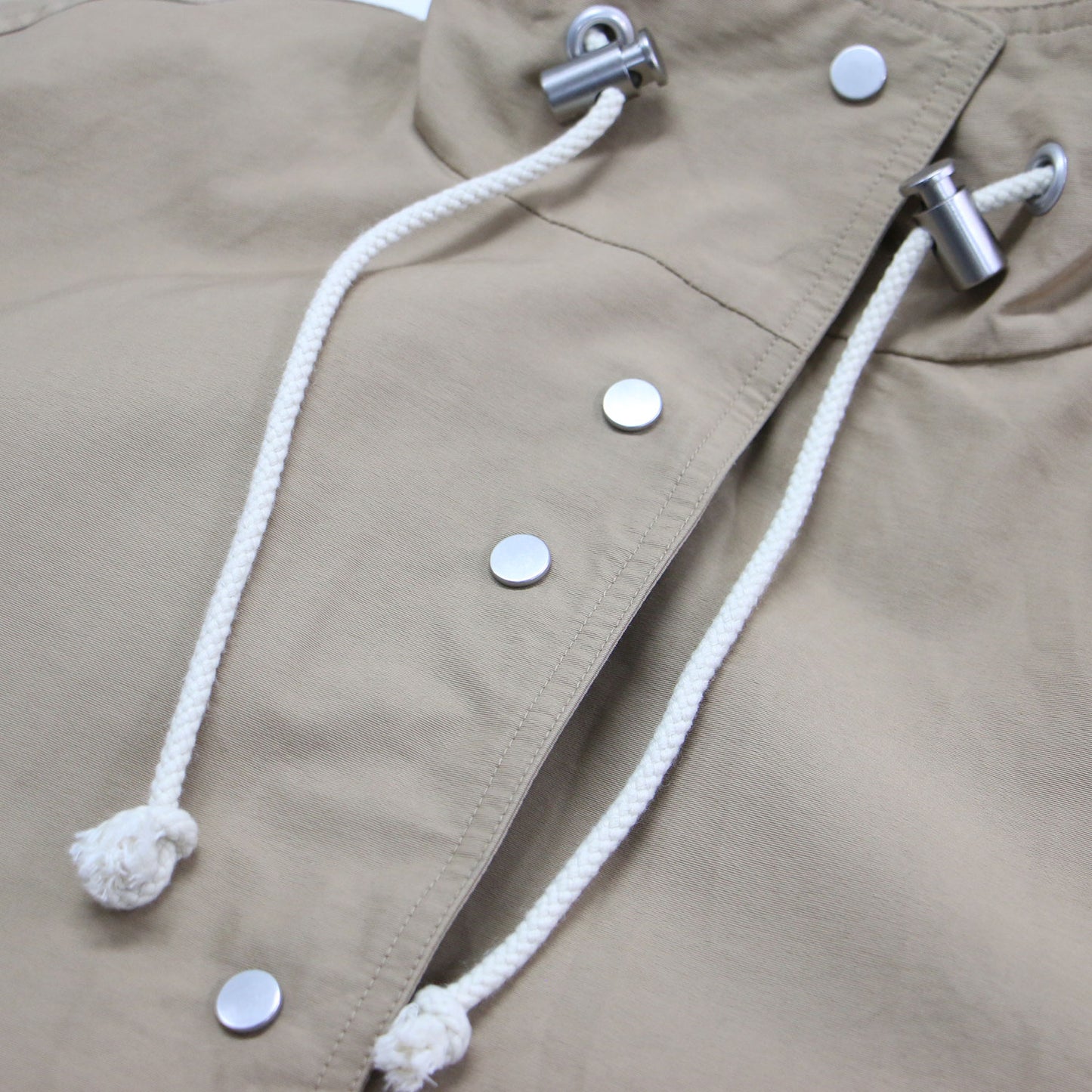 マウンテンナイロンジャケット / Mountain Nylon Jacket ブルゾン スタンドカラー 長袖 ドロップショルダー ドローコード 撥水 コットン
