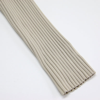 ペプラム 2WAY カーデ / カーディガン プルオーバー 長袖 Vネック ミドル丈 リブ ストレッチ