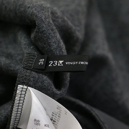 23秋冬 洗える ウールミルドジャージー ワンピース / ドレス モックネック 長袖 ミモレ丈 Aライン フレア ウエストベルト