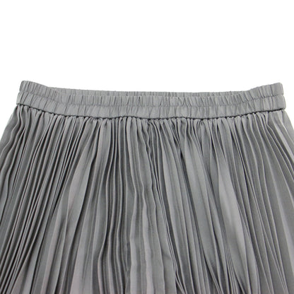 24秋冬 プリーツスカート / Refined Pleats Pilil Skirt フレア ロング丈 ウエストゴム Aライン