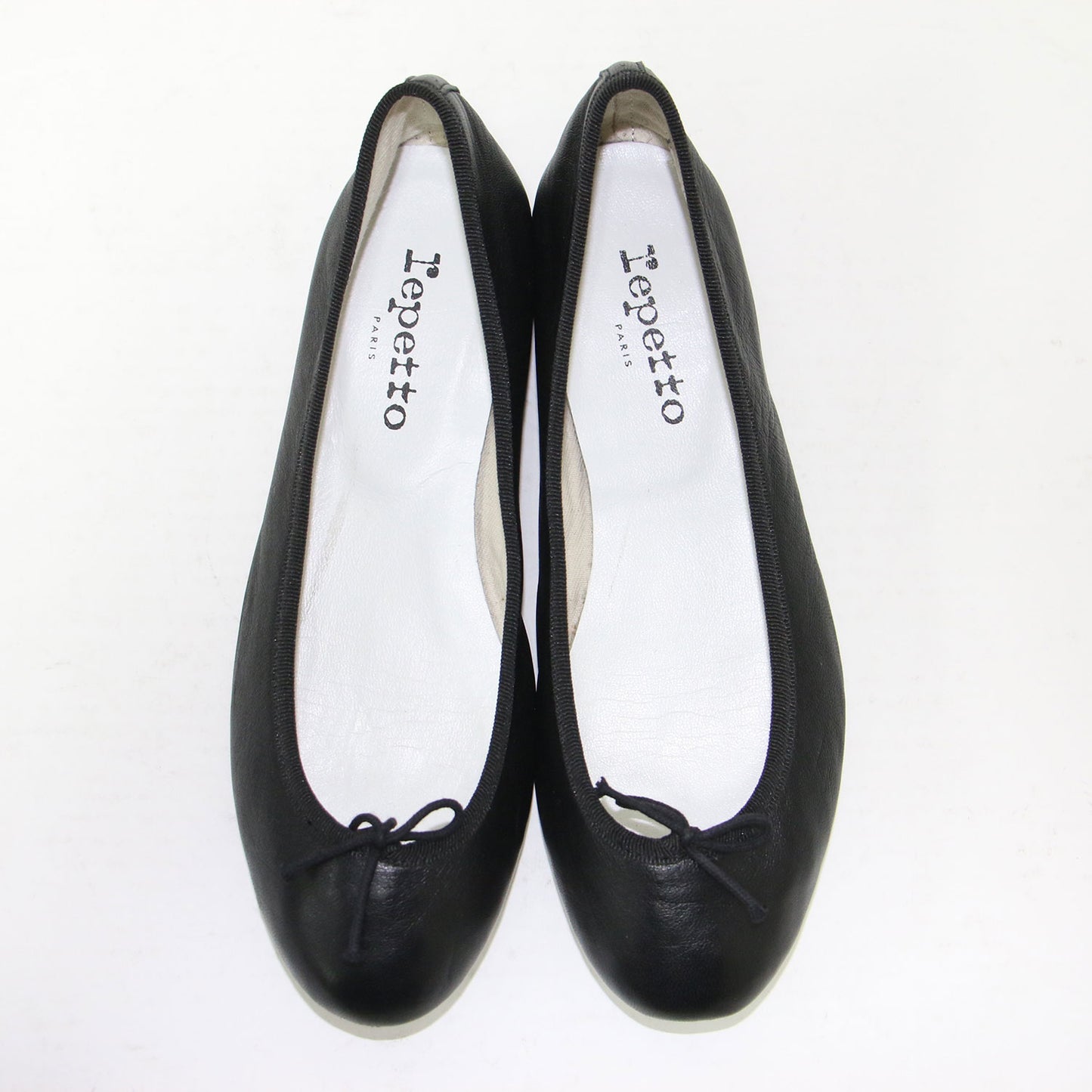 マットレザー バレリーナ フラットパンプス / Ballerina バレエシューズ リボン ラウンドトゥ