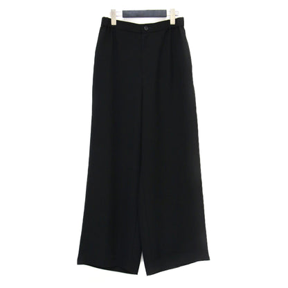 25秋冬 2WAY ダブルクロス ワイドパンツ / ストレート ギャザー タック ストレッチ 接触冷感 UVカット