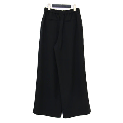 25秋冬 2WAY ダブルクロス ワイドパンツ / ストレート ギャザー タック ストレッチ 接触冷感 UVカット