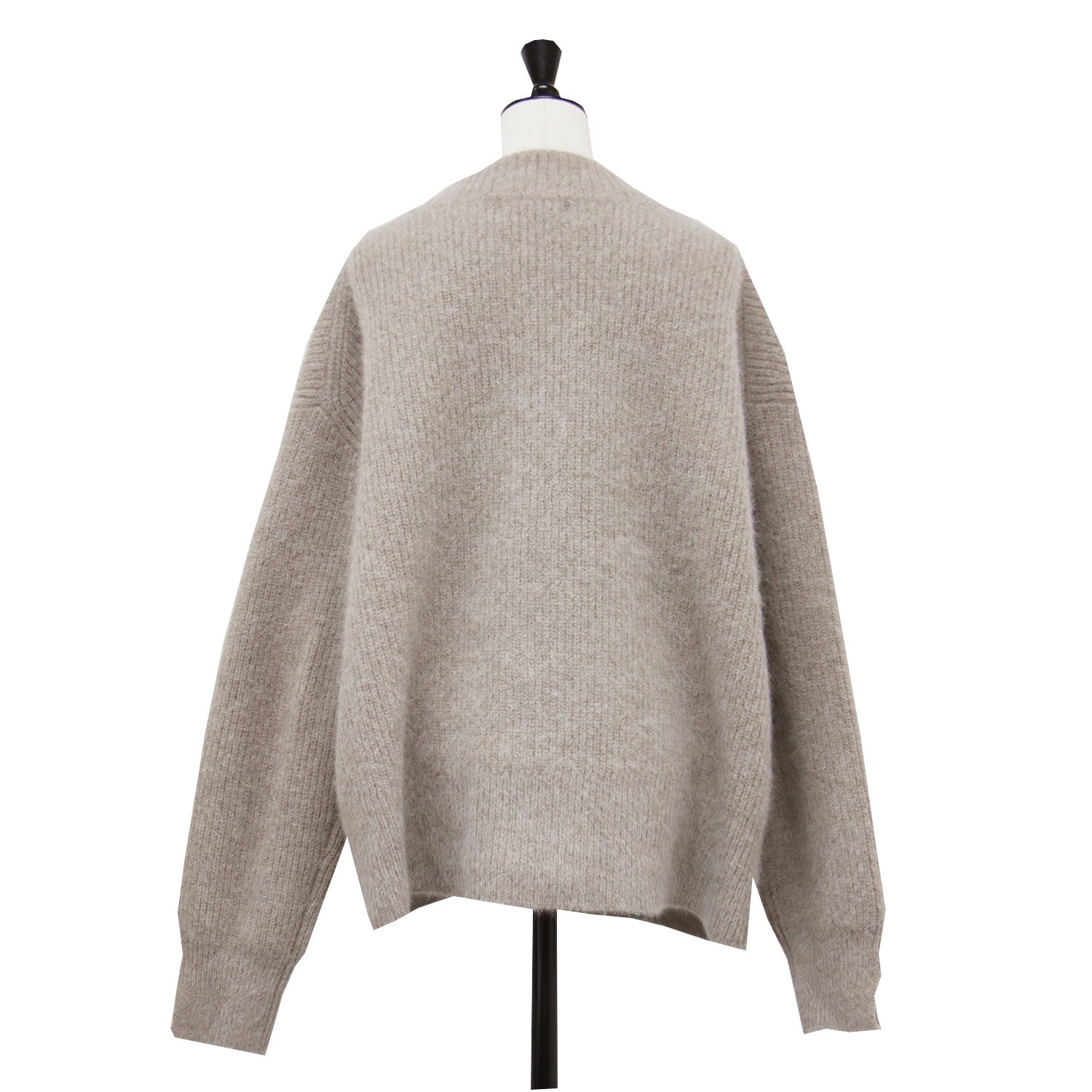 SIENNE ローズ ウール ハンド ニット クリーム 25秋冬 ファー Vネック