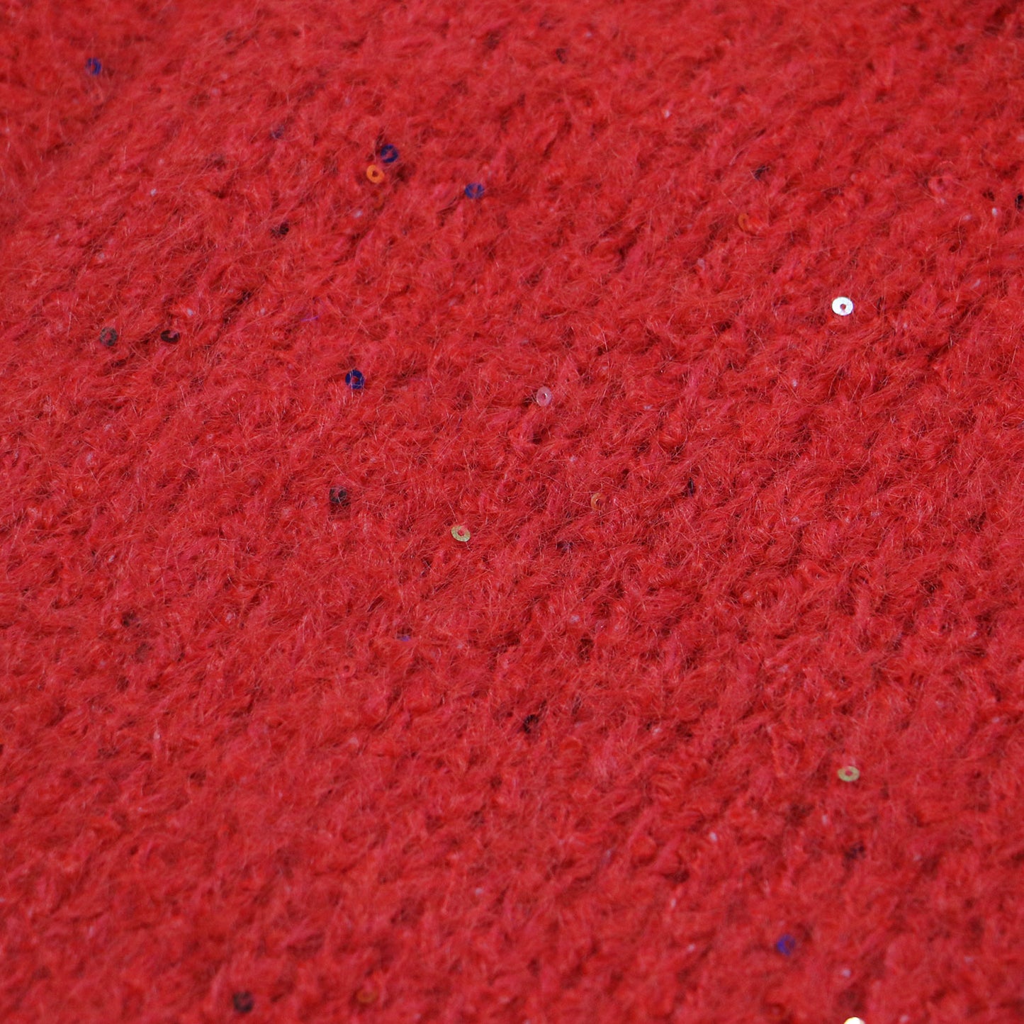 25秋冬 スパンコール フラッフィー ニット カーディガン / Sequin Fluffy Knit CD 長袖 Vネック ミディ丈 ルーズシルエット ボタンレス フロントオープン ウール