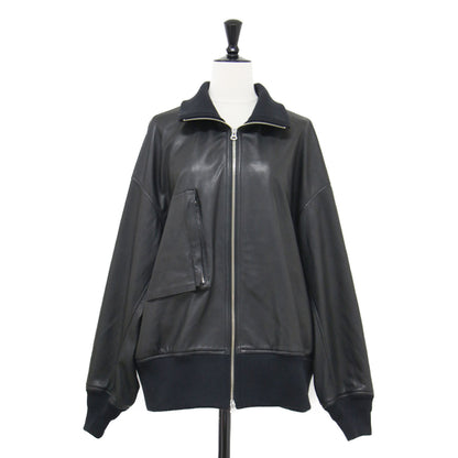 × NOBLE 別注 25秋冬 フライトジャケット / FRIGHT JACKET ブルゾン コンパクト ダブルジップ リブ 定番 シュリンクレザー