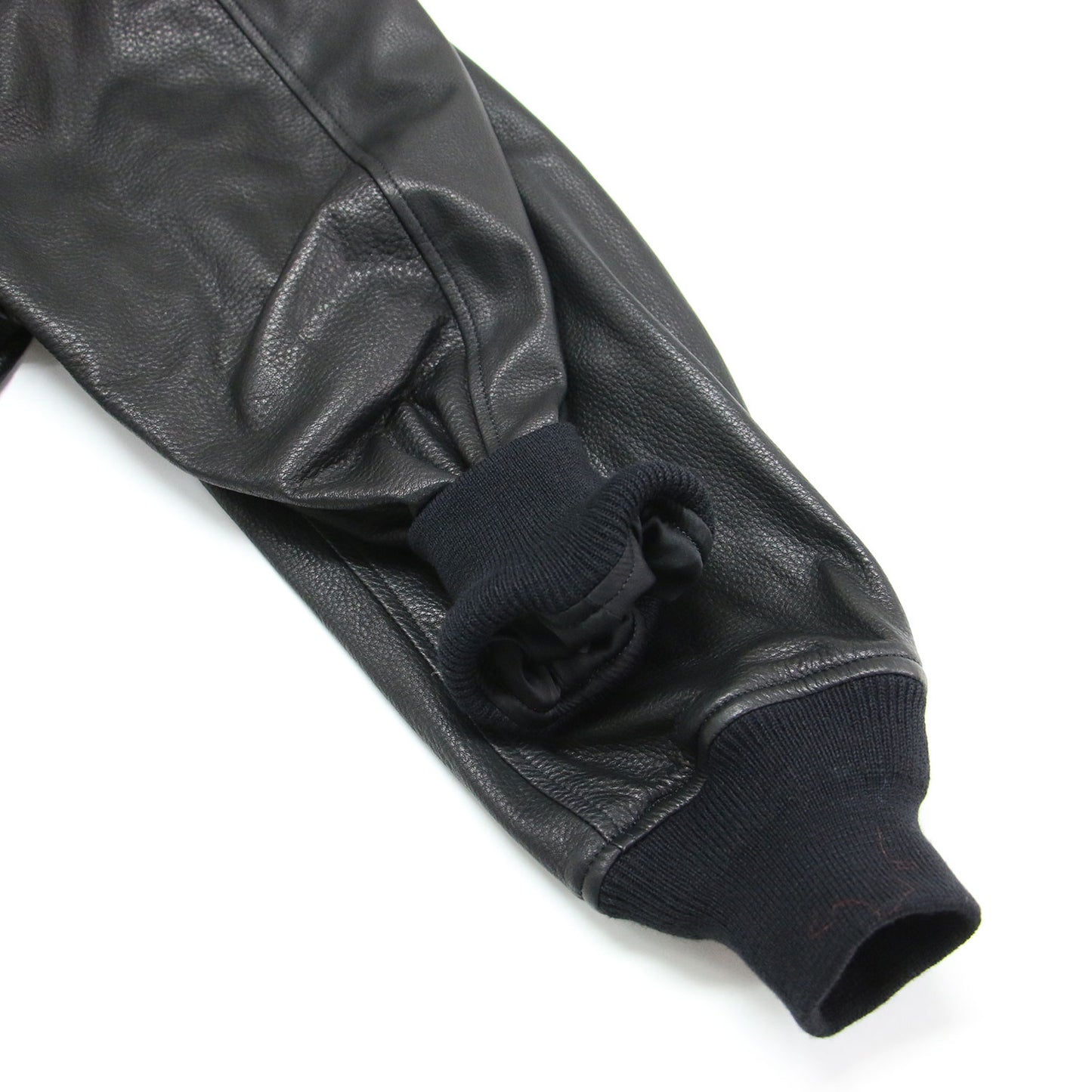 × NOBLE 別注 25秋冬 フライトジャケット / FRIGHT JACKET ブルゾン コンパクト ダブルジップ リブ 定番 シュリンクレザー