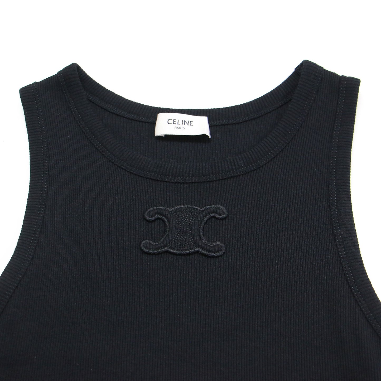 トリオンフ タンクトップ / クルーネック パッチ リブ コットン