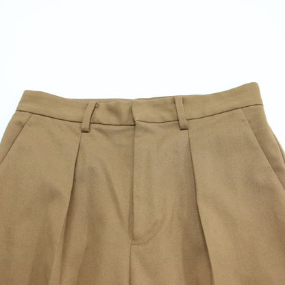 23秋冬 ウールライク タック ストレートパンツ / スラックス ハイウエスト センタープレス