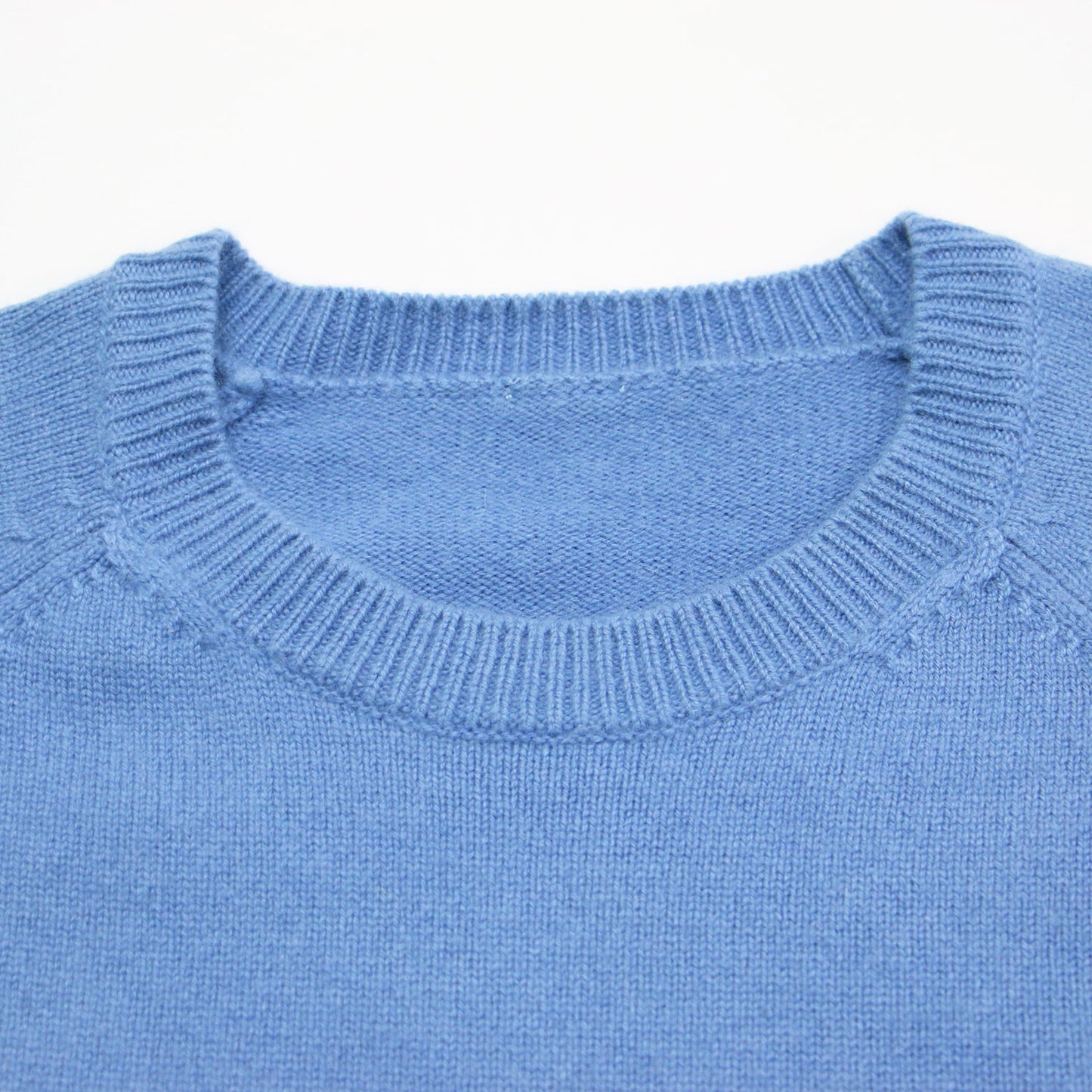 20秋冬 カシミヤ クルーネック プルオーバー / ニット 長袖 ラグラン ワイド スリット