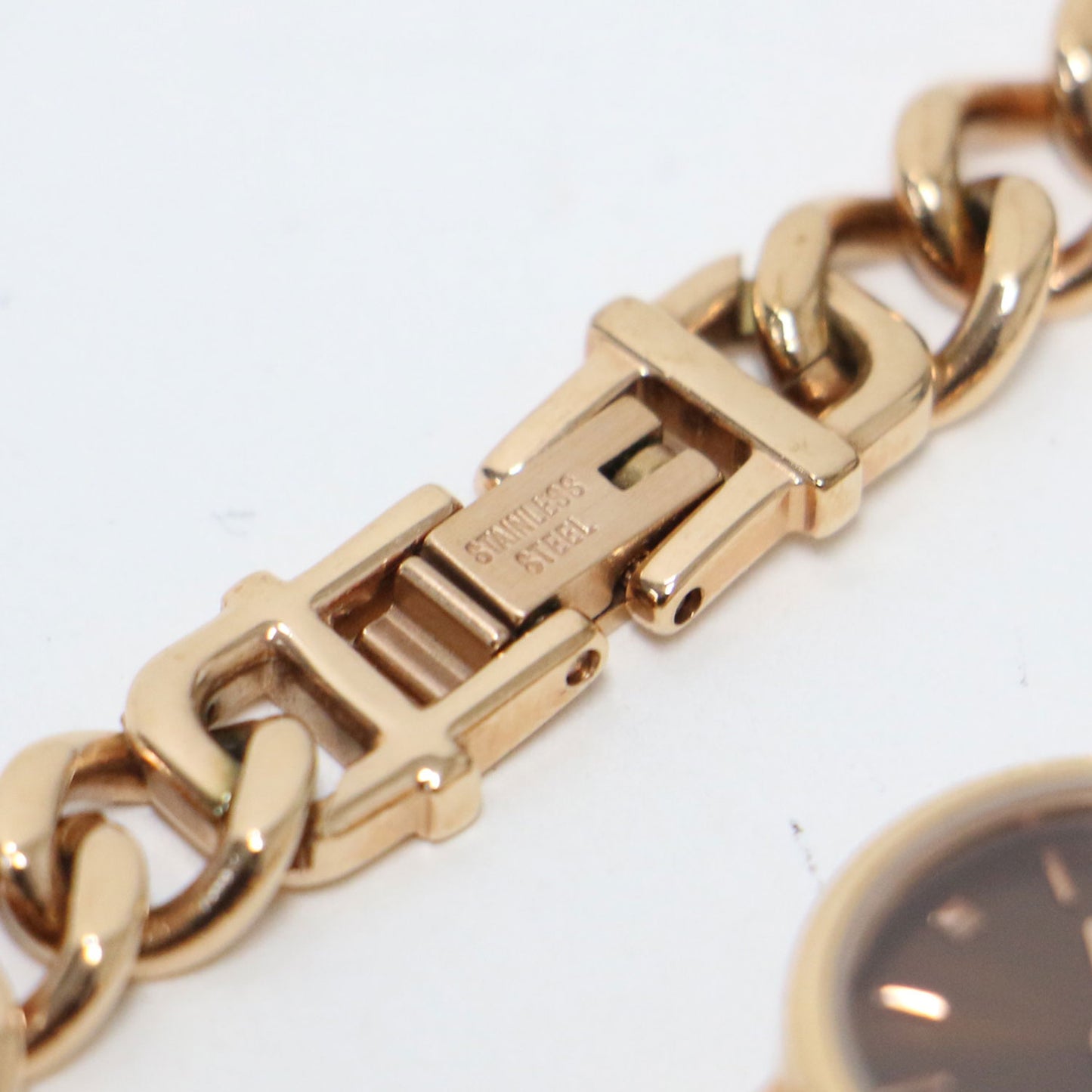 メタル チェーン ベルト 腕時計 / タイムピース ラウンド型