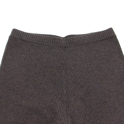 21秋冬 ファインウール ニット リブ パンツ / フレア ウエストゴム ウール