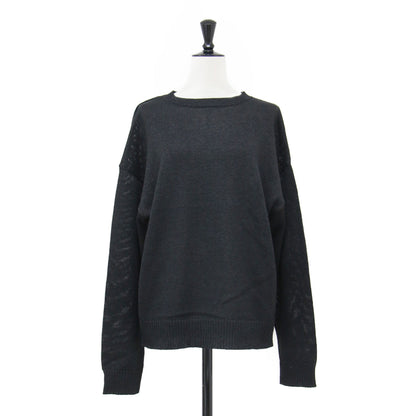 24春夏 ウォッシャブル ペーパーヤーン ニット / プルオーバー 長袖 クルーネック