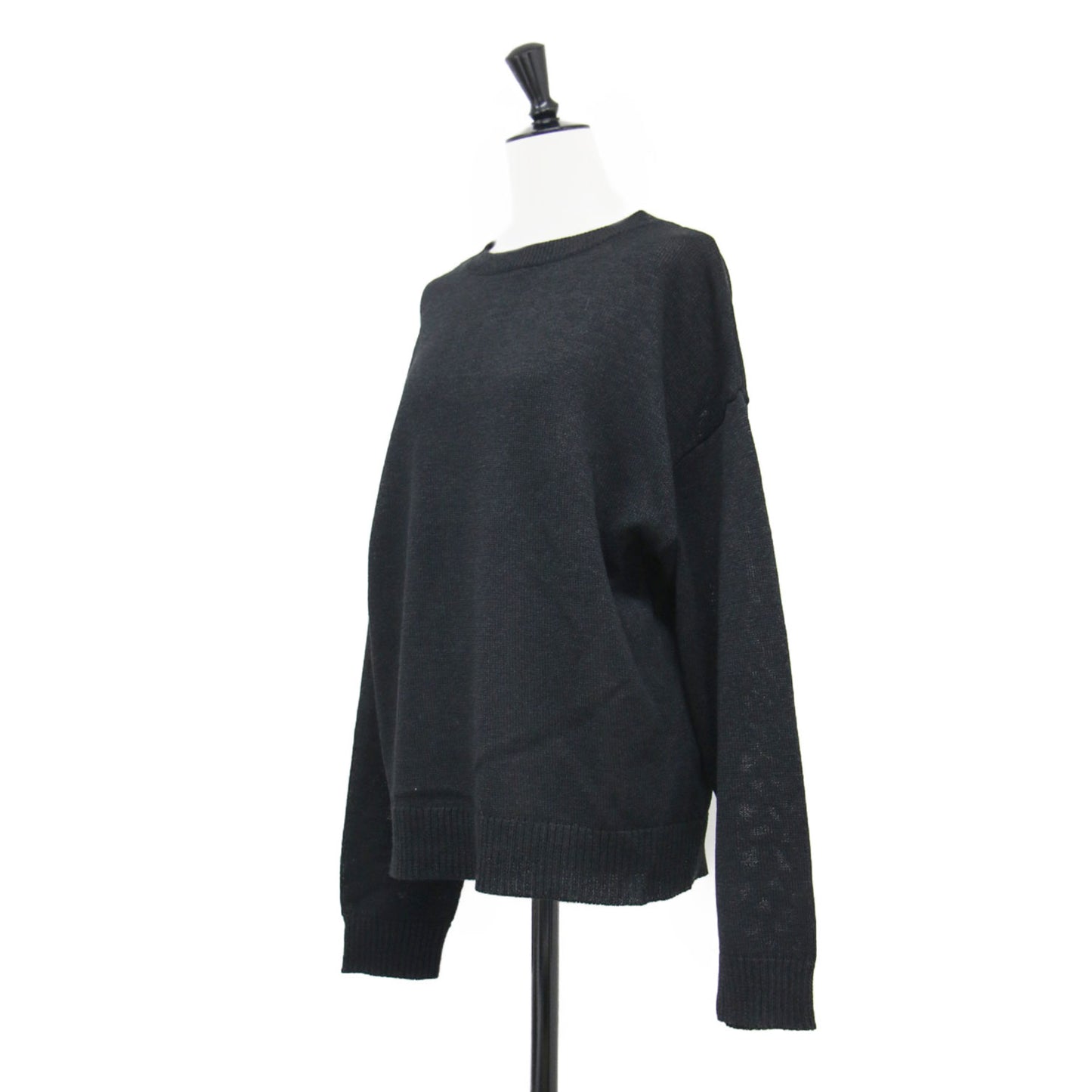 24春夏 ウォッシャブル ペーパーヤーン ニット / プルオーバー 長袖 クルーネック