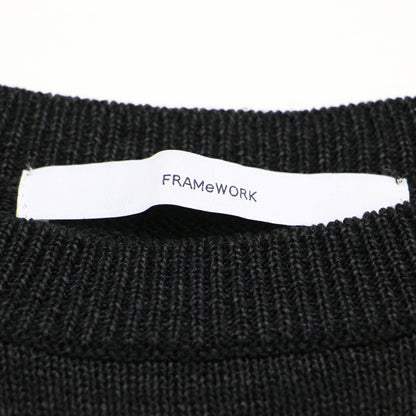 24春夏 ウォッシャブル ペーパーヤーン ニット / プルオーバー 長袖 クルーネック