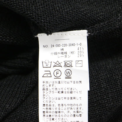 24春夏 ウォッシャブル ペーパーヤーン ニット / プルオーバー 長袖 クルーネック