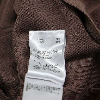 20秋冬 ベーシック ウール シルク ロング カーディガン / ニット 長袖 Vネック