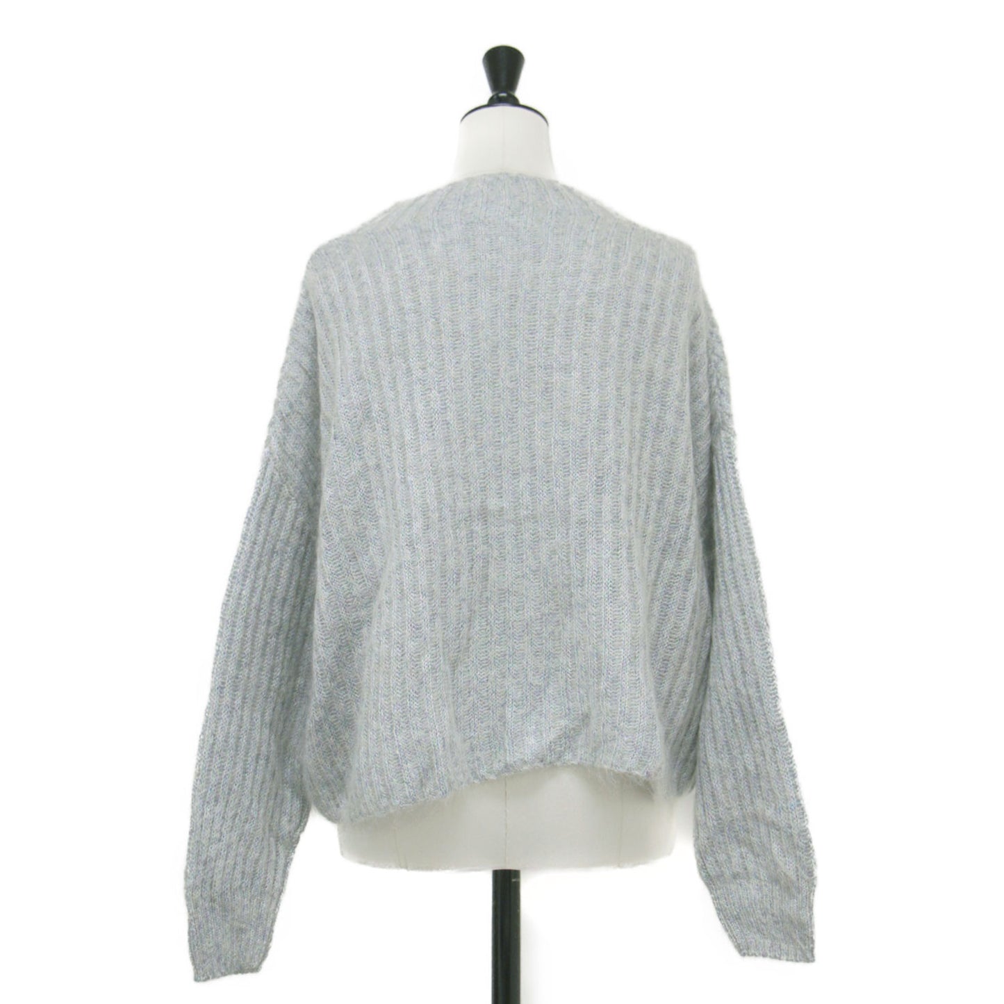 23秋冬 スーパーキッドモヘヤ クルーネック プルオーバー / ニット ショート丈 長袖