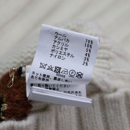 23秋冬 ラムカシミヤ ボーダー タートルネック プルオーバー / ニット 長袖 アルパカ ラメ糸