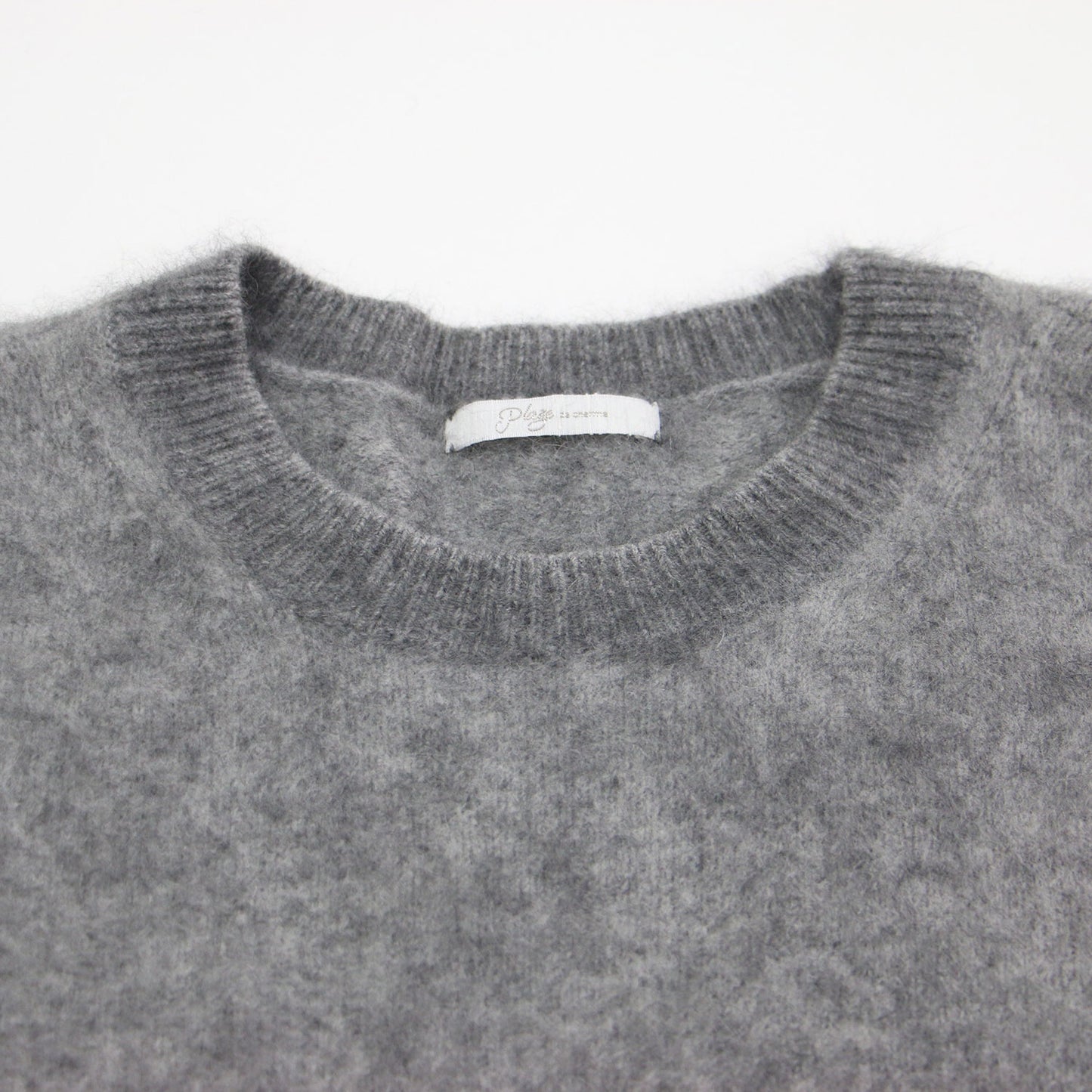 ファー ボリュームスリーブ プルオーバー / ニット クルーネック 長袖 ウール