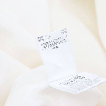 ウール フレア ロング スカート / Aライン 金ボタン タック