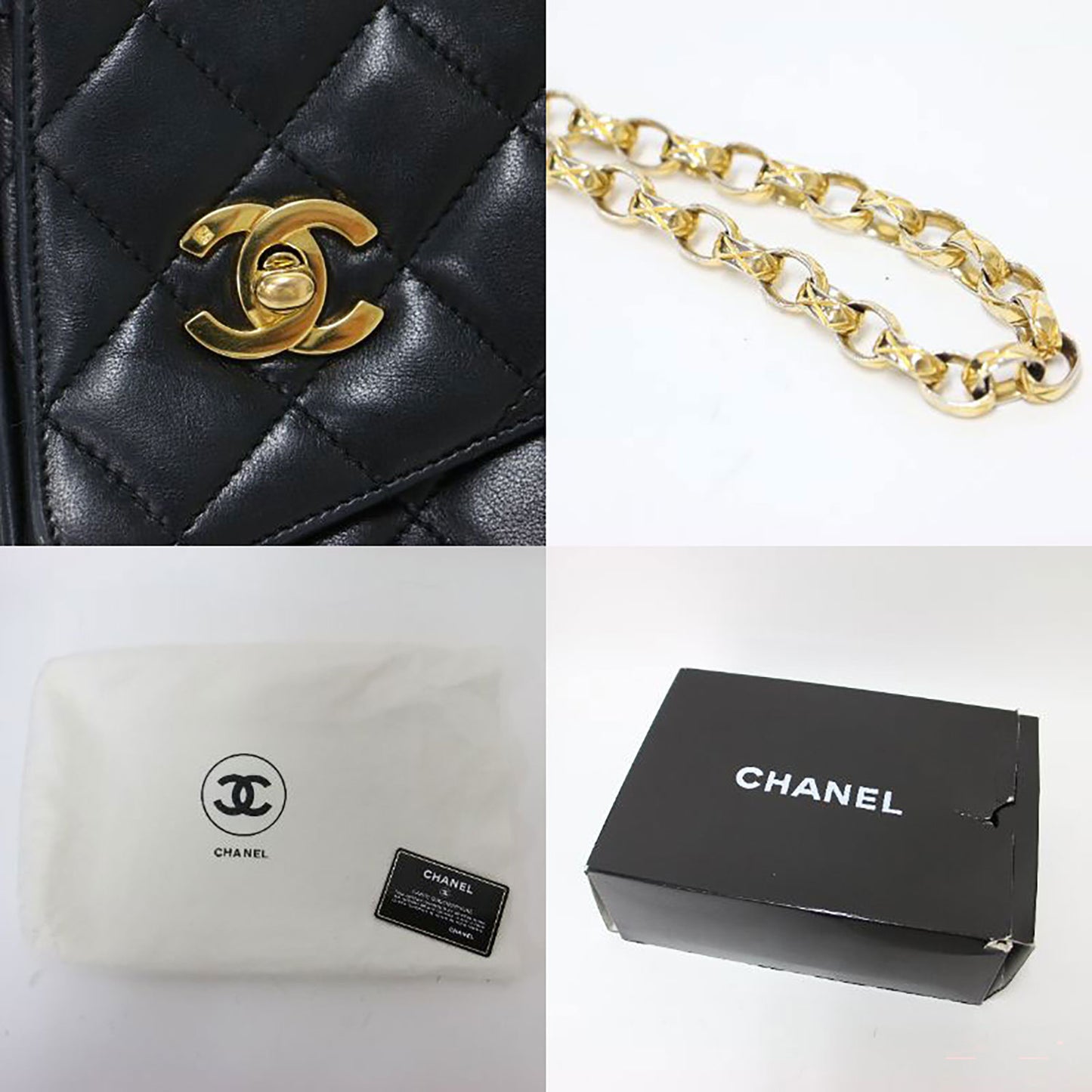 マトラッセ チェーン ショルダーバッグ / 斜め掛け 肩掛け ココマーク タッセル キルティング ラムレザー