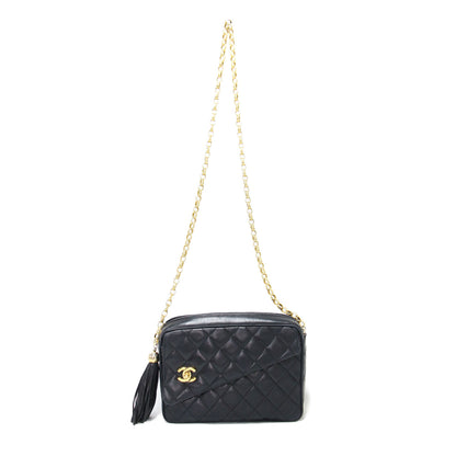 マトラッセ チェーン ショルダーバッグ / 斜め掛け 肩掛け ココマーク タッセル キルティング ラムレザー