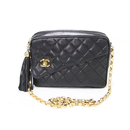 マトラッセ チェーン ショルダーバッグ / 斜め掛け 肩掛け ココマーク タッセル キルティング ラムレザー