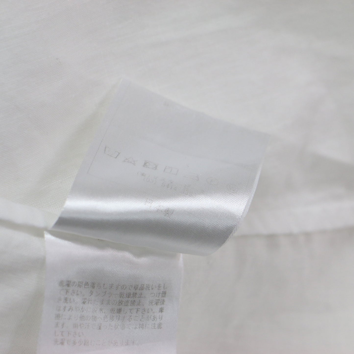 リネン キャンブリック タック ハーフスリーブ ブラウス / シャツ 半袖 バンドカラー ギャザー