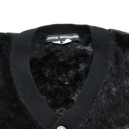 22秋冬 フェイクファー Vネック カーディガン JJ-N037 / 長袖 オーバーサイズ ニットコンビ