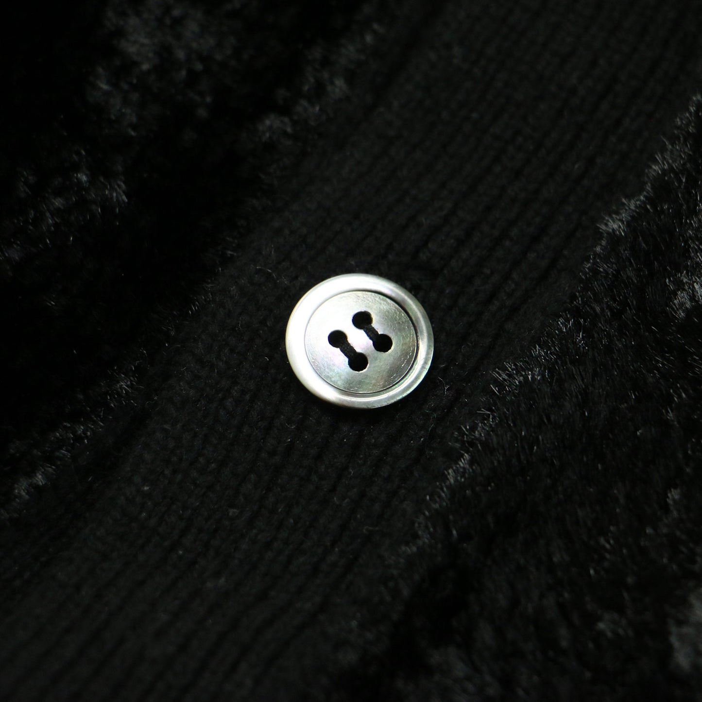 22秋冬 フェイクファー Vネック カーディガン JJ-N037 / 長袖 オーバーサイズ ニットコンビ