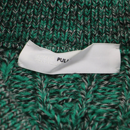 22秋冬 ケーブル ニット トップ / CABLE KNIT TOP プルオーバー Vネック 長袖 変形 ウール