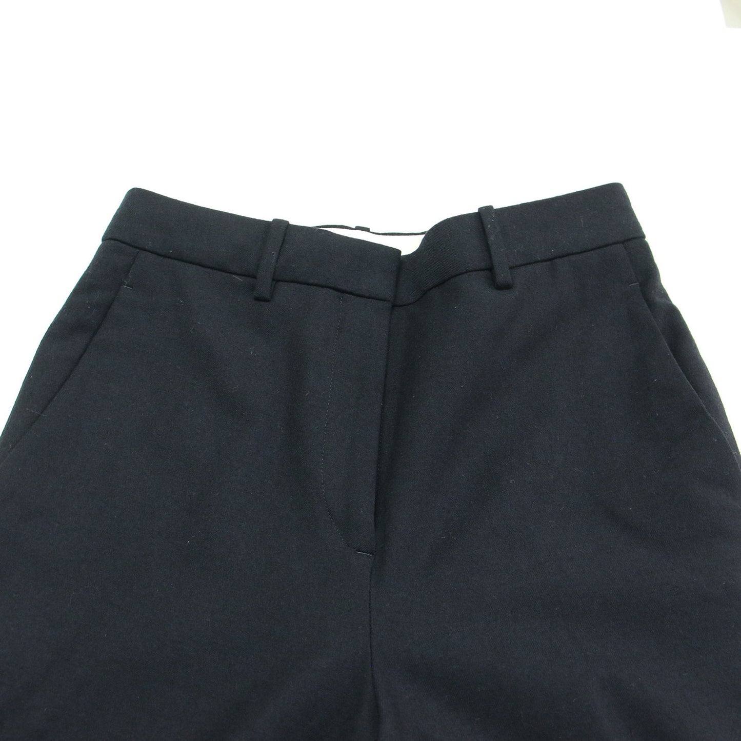 21秋冬 ウール フランネル シガレット パンツ / スラックス テーパード スリム センタープレス