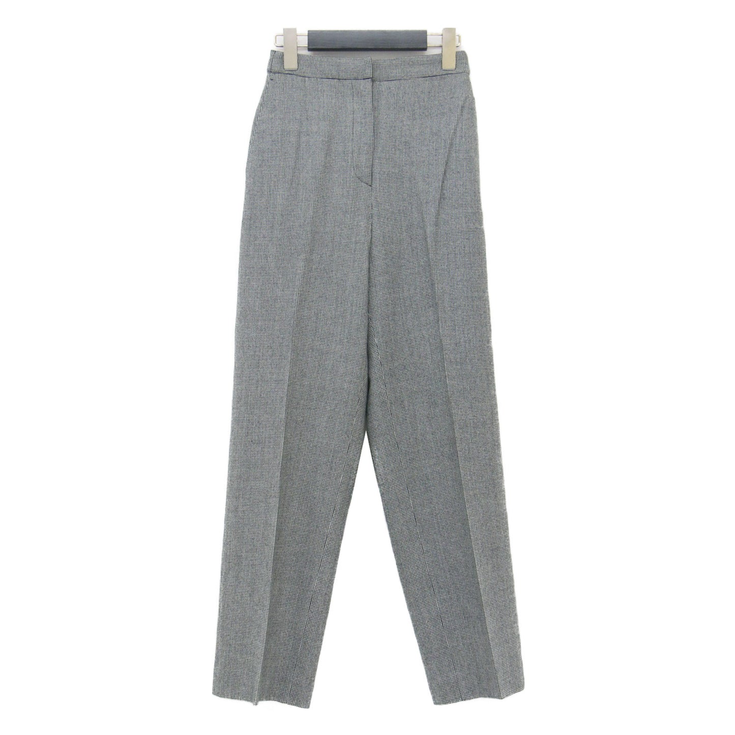 20秋冬 ウール フランネル セミワイド パンツ / スラックス チェック柄 ハウンドトゥース